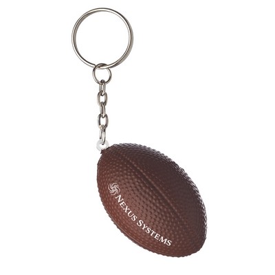 Stress Ball Football Keychain (1 Color Imprint)