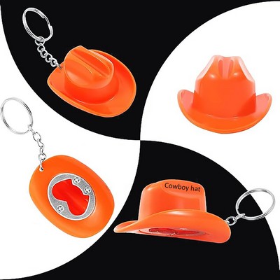 Cowboy Hat Bottle Opener Keychain