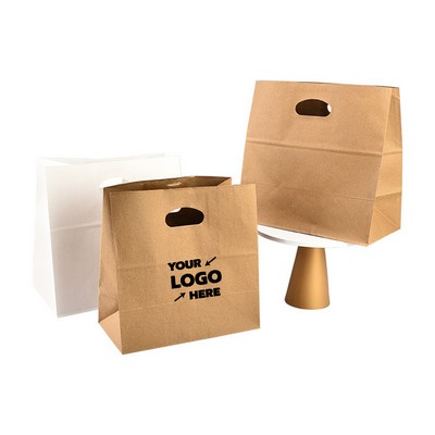 Punched Kraft Paper Tote Bag