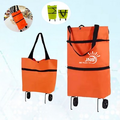 Collapsible Shopping Tote with Wheel