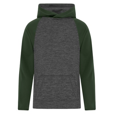 ATC™ Dynamic Youth Heather Fleece Two Tone Hooded Sweatshirt