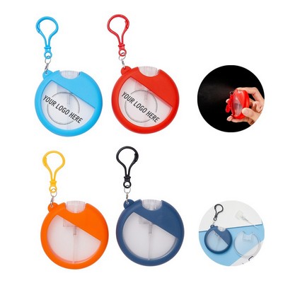 Portable Card-Shaped Silicone Spray Bottle With Key Chian