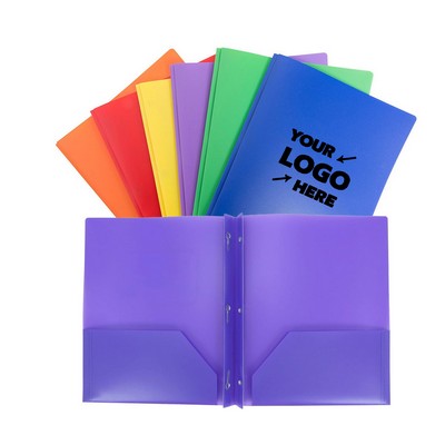 Plastic Folders With 3 Metal