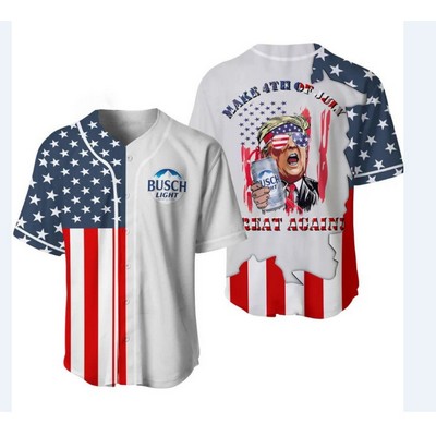 Custom Sublimated Full-Button Baseball Jersey