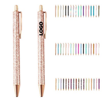 Metal Sequin Crystal Ballpoint Pen