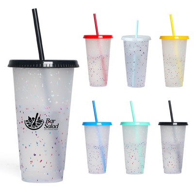 24Oz. Color Changing Confetti Cup