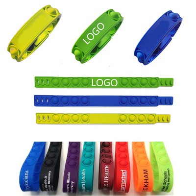 Stress Relief Push Pop Bubble Silicone Wristband Fidget Bracelet Toy