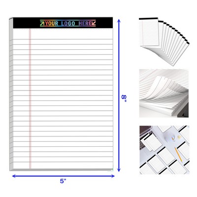 5 × 8 Inches 60 Pages 30 Sheets Lined Writing Pad