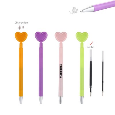 Heart Shaped Pen With Jumbo Refill