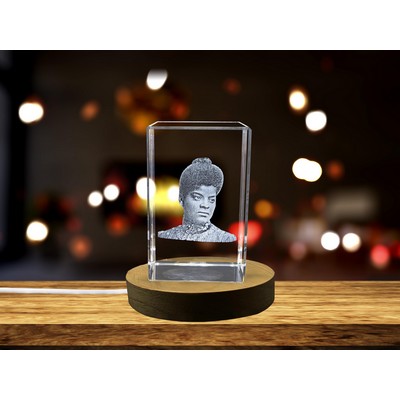 Ida B. Wells 3D Engraved Crystal - Celebrate the Legacy of a Trailblazing Journalist and Activist