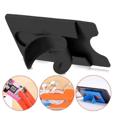 Silicone phone case with credit carder holder and stand