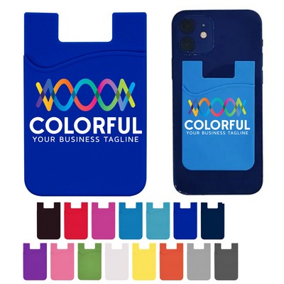 Custom Single Layer Silicone Phone Card Holder