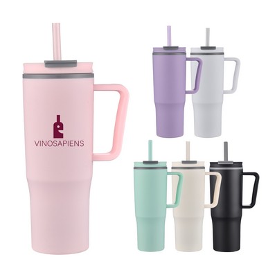 30 oz Travel Tumbler with Straw