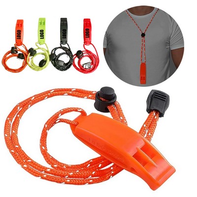 Emergency Whistles With Lanyard