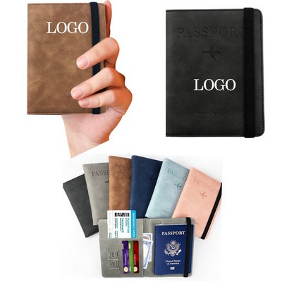 RFID Leather Passport Wallet For Travel