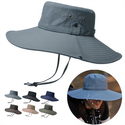 Waterproof Wide Brim Bucket Hat