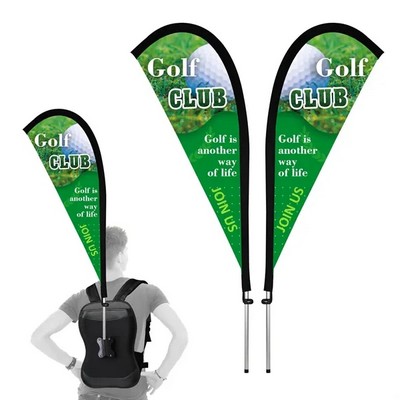 Portable Advertising Backpack Flag Kit