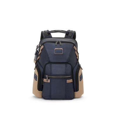 Tumi Alpha Bravo Navigation Backpack- Midnight Navy/Khaki