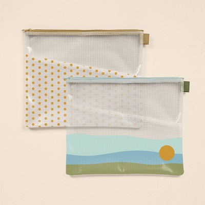 Dollface Peek-A-Boo Pouch - GRID VINYL