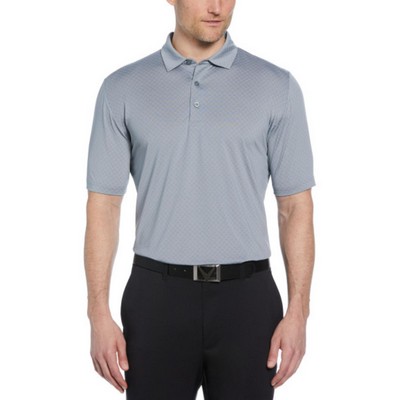 Callaway® All Over Stitched Moisture Wicking Men's Chev Polo Shirt