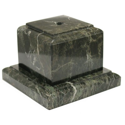 Jade Leaf Green Cube Marble Base (3¾"x3"x3¾")