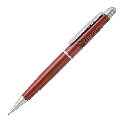 Terrific Timber-4 Mechanical Pencil w/Chrome Silver Middle Ring