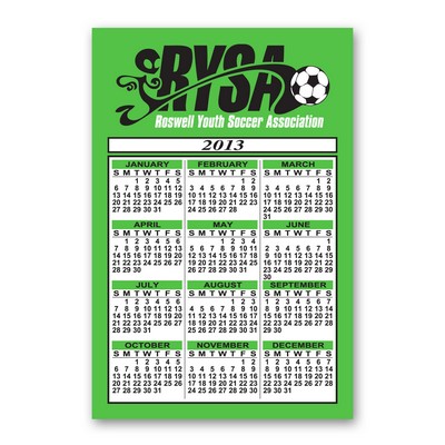 Calendar Magnet - 4"x6" Magnetic Calendar Custom Imprinted Magnets - 20mil