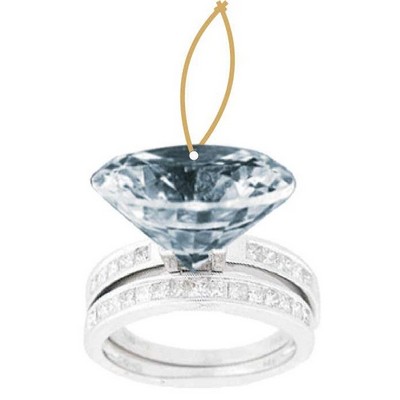 Diamond Ring Executive Ornament w/ Mirrored Back (4 Square Inch)