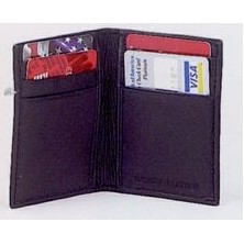 Leather Card Case with Three Card Slots on Each Side