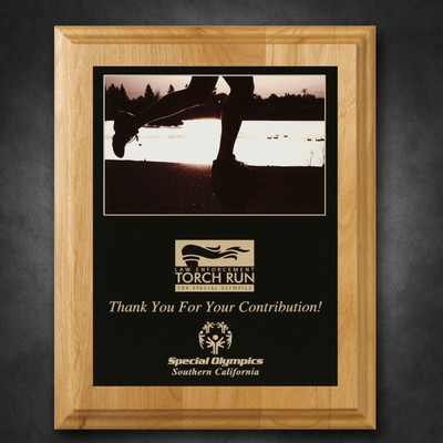 Alder Wood Plaque 8" x 10" with Sublimated Plate