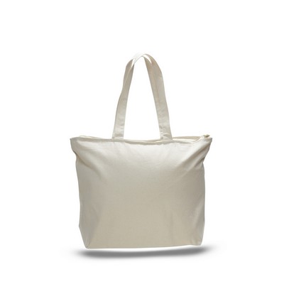 Canvas Zipper Tote Bag