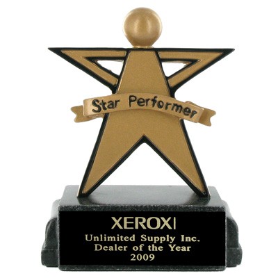 5¼" Star Performer Scholastic Trophy w/Black Plate