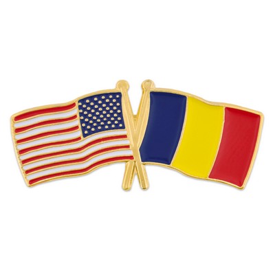 USA & Romania Flag Pin