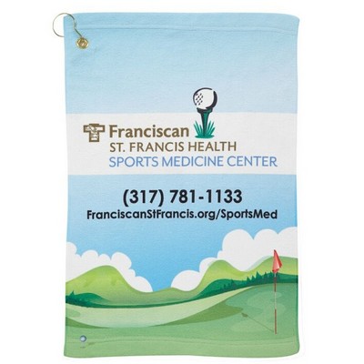 Microfiber Velour Trifolded Golf Towel (Sublimated)