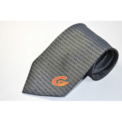 Woven Micro Fiber Custom Logo Neck Tie long version