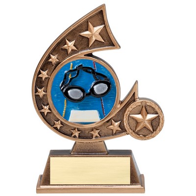 Comet Series Resin Swimming Award - 5 3/4" Tall