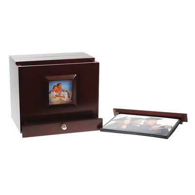 Wooden Photo Album Box w/Side Frame