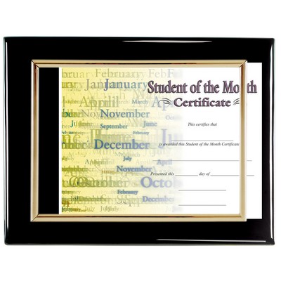 Piano Black Slide In Certificate Plaque-8x10" Doc