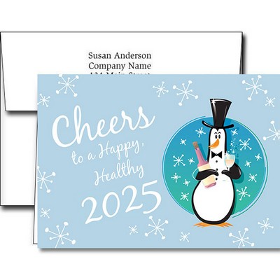 New Year Greeting Cards w/Imprinted Envelopes (5"x7")