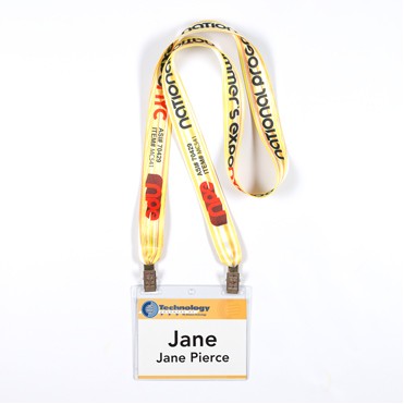 1" Dye Sublimated Lanyard w/ Double Bulldog Clip