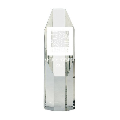 Clear Octagon Slant Top Crystal Tower