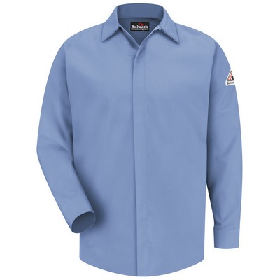 Bulwark® Men's Concealed-Gripper Pocketless Work Shirt -EXCEL FR® ComforTouch® - 7 oz.