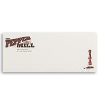 Full Color #10 White Cotton Bond Raised Print Stationery Envelopes