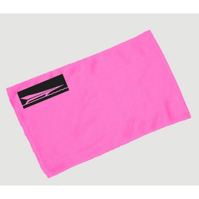 Fingertip Towel Hemmed 11x18 - Hot Pink (Imprinted)