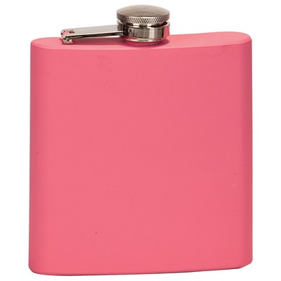 Stainless Steel Flask, Matte Pink, 6 oz