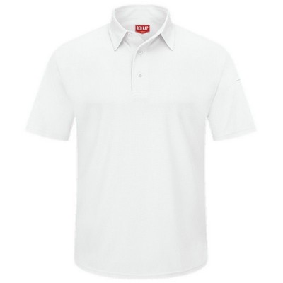 Red Kap™ Short Sleeve Performance Knit® Flex Series-Pro Polo Shirt - White