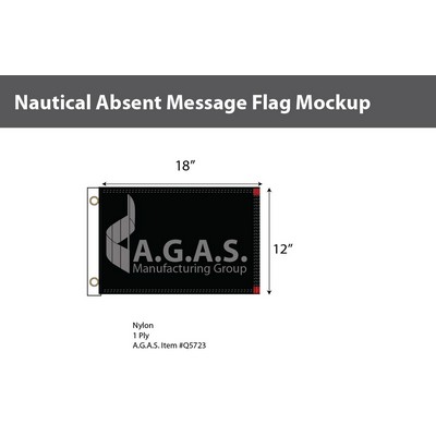 Absent Deluxe Flags 12x18 inch