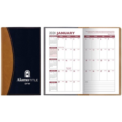 Normandy 2 Tone Soft Vinyl Monthly Planner / 2 Color Insert