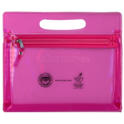 Translucent Airline Pouch w/ Embossed "Airline Carry-On" Message