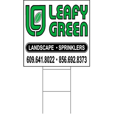 24"x24" 4mm Corrugated Plastic Outdoor Lawn Sign (One Color to Full Color)